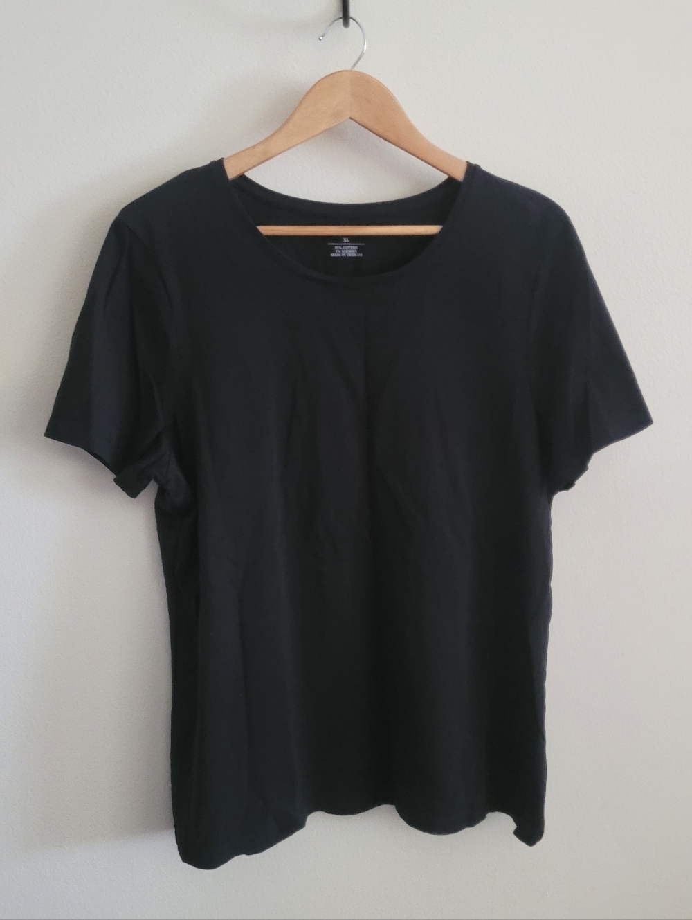 Christopher & Banks Everyday Staple Classic Short Sleeve Tee, Women's XL, Black